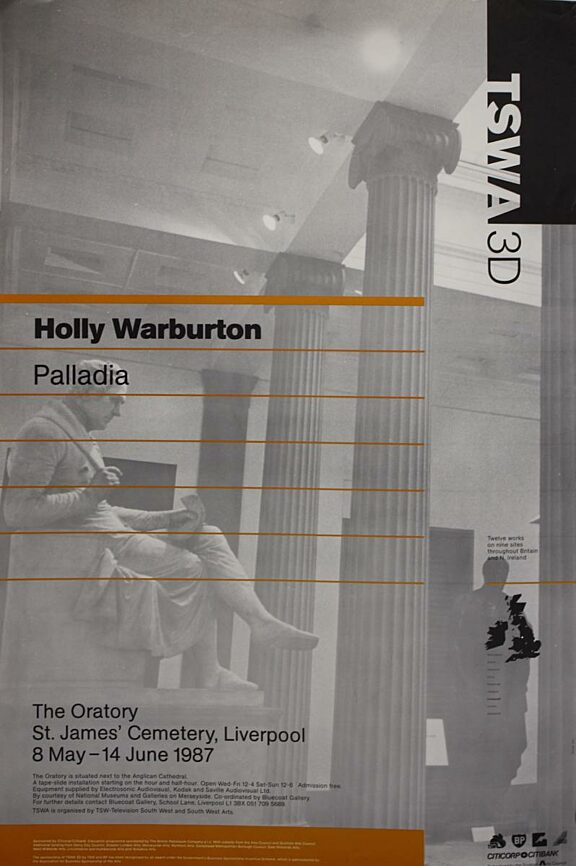Poster for Holly Warburton's Palladia installation at the Oratory