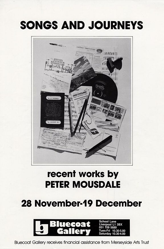 Poster for Peter Mousdale, Songs and Journeys exhibition