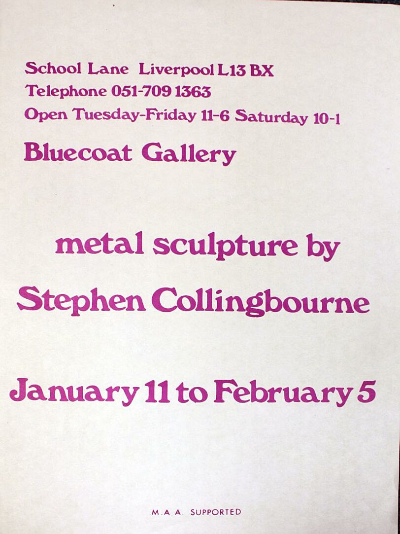 Alternative poster for Stephen Collingbourne exhibition