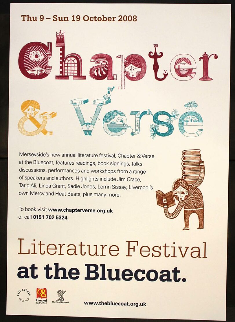 Poster for 2008 Chapter & Verse literature festival