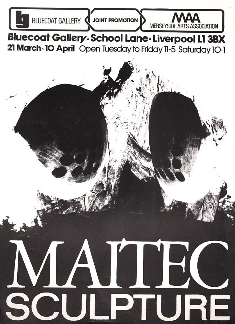 Poster for Ovidu Maitec sculpture exhibition