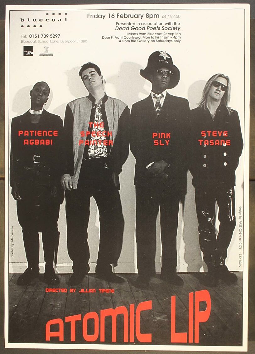 Poster for Atomic Lip spoken word event