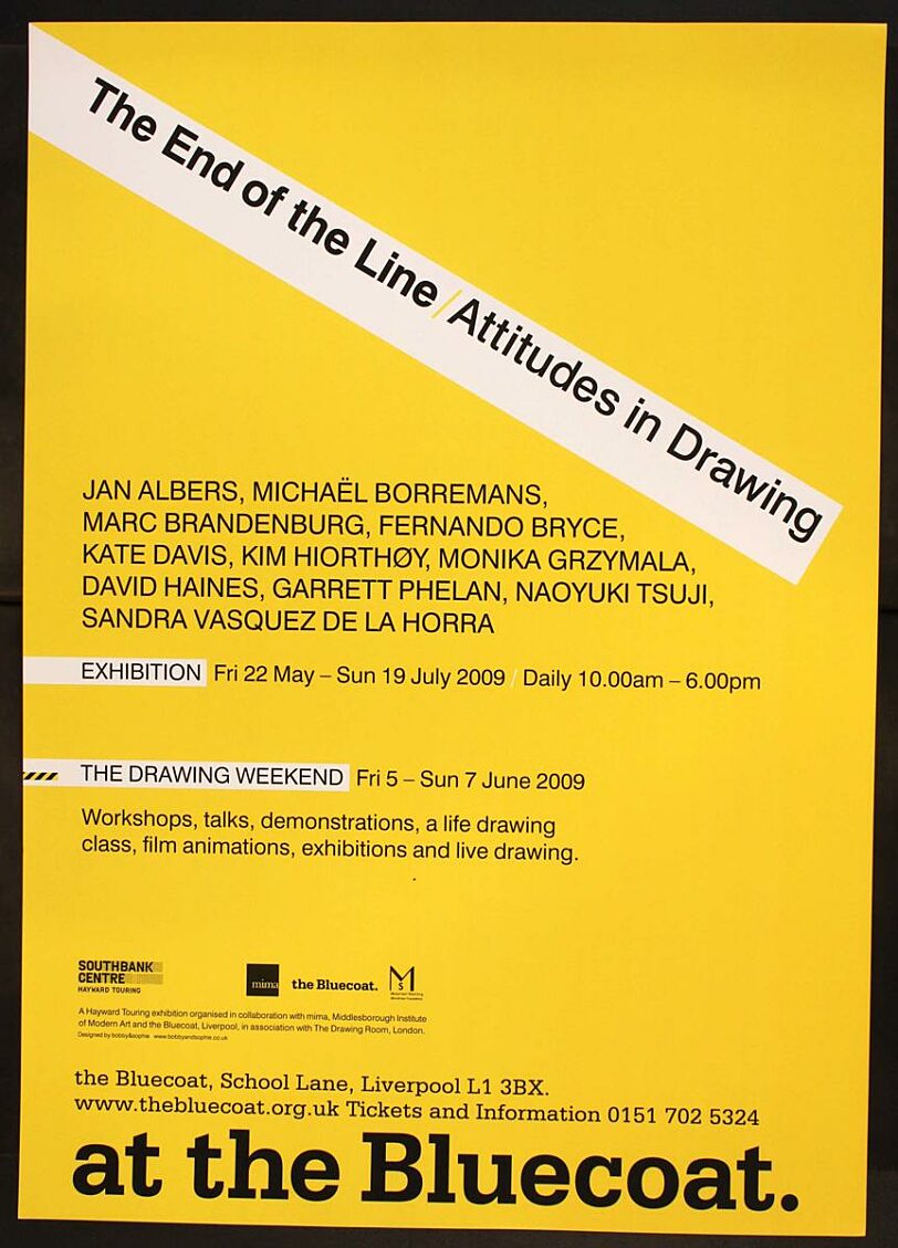 Poster for exhibition, The End of the Line/Attitudes in Drawing