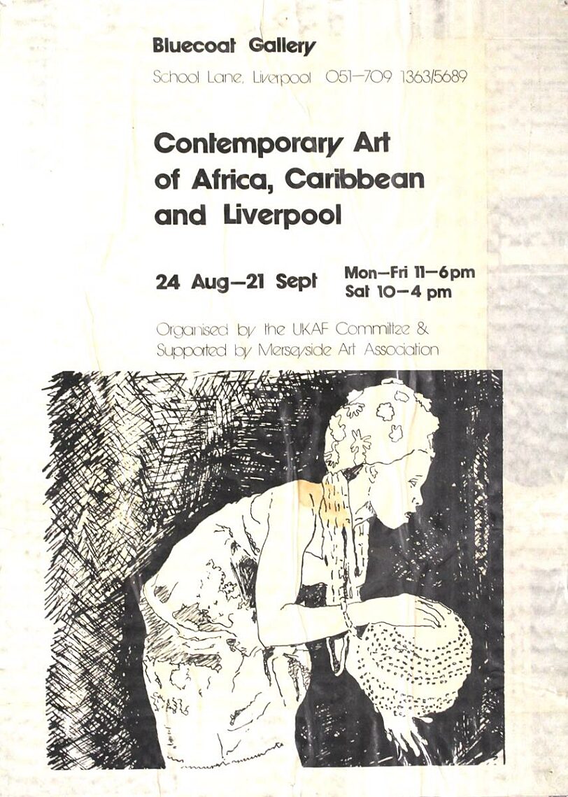 Poster for exhibition, Contemporary Art of Africa, Caribbean and Liverpool