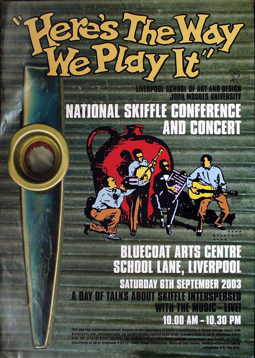 Poster for national skiffle conference, Here's The Way We Play It, and concert