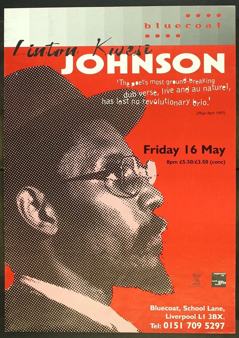 Poster for Linton Kwesi Johnson performance