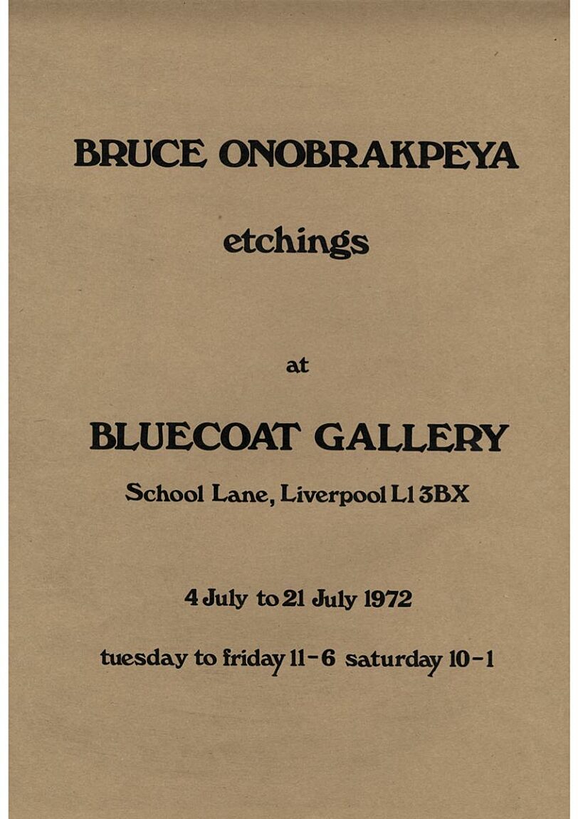 Poster for Bruce Onobrakpeya exhibition