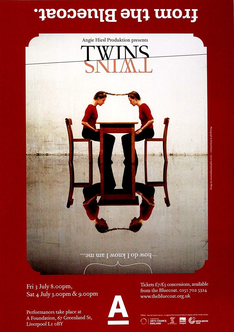 Poster for Angie Hiesel's Twins performance