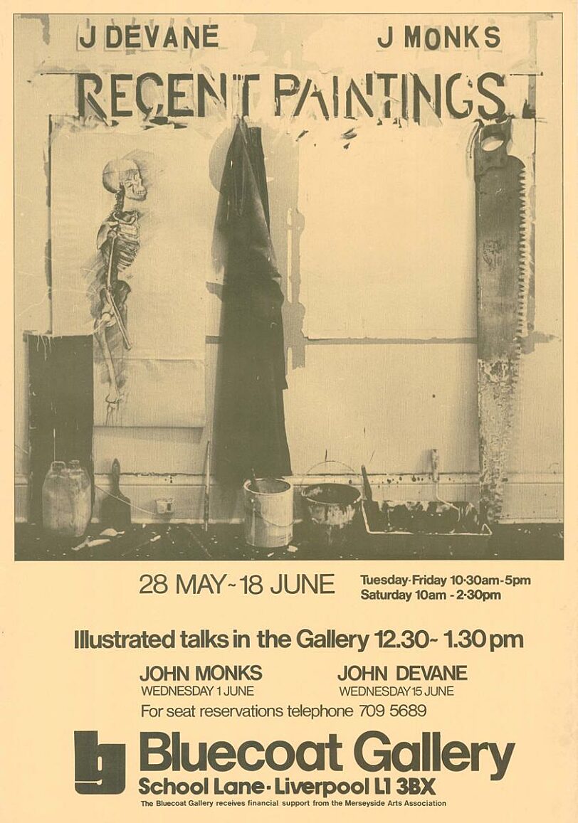 Poster for exhibition, John Devane and John Monks: Recent Paintings