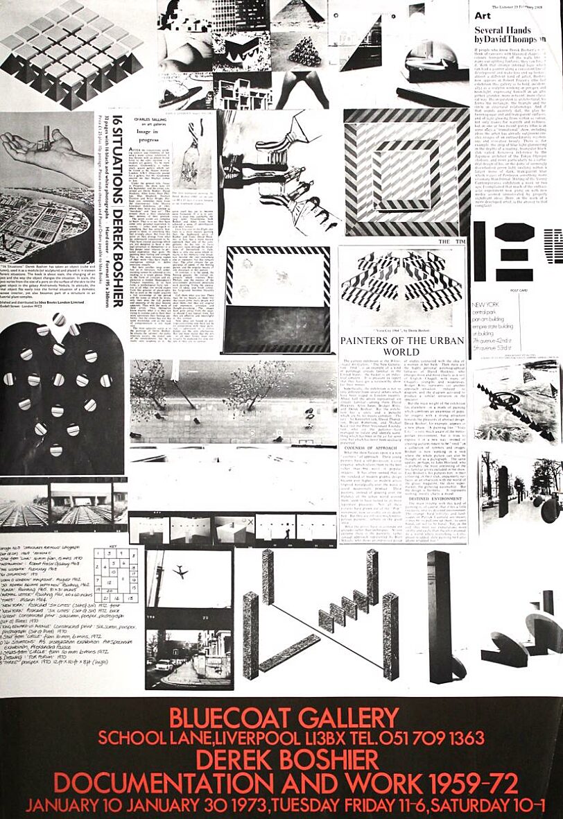 Poster for Derek Boshier exhibition, Documentation and Work 1959-72