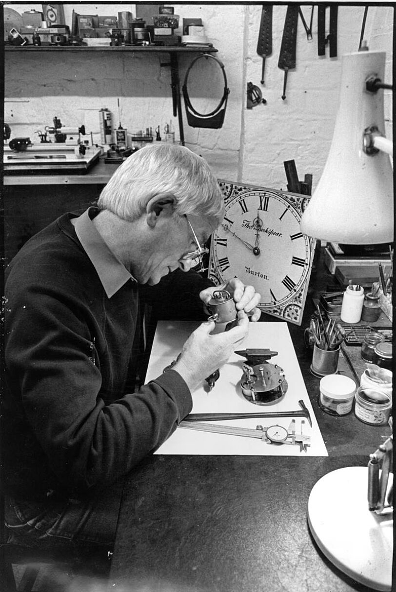 Horologist in his Bluecoat studio