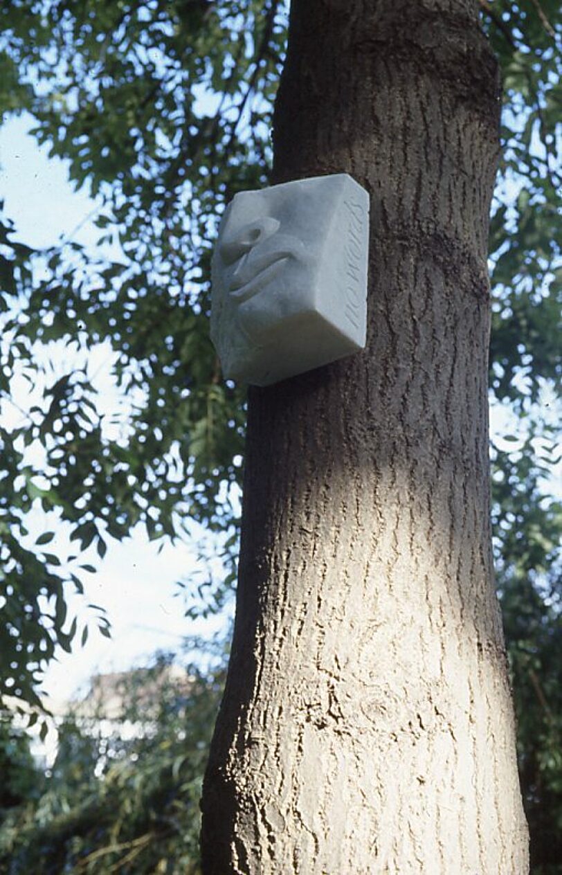 Like a Slackened Drum sculpture in Bluecoat garden, Nigel Prince