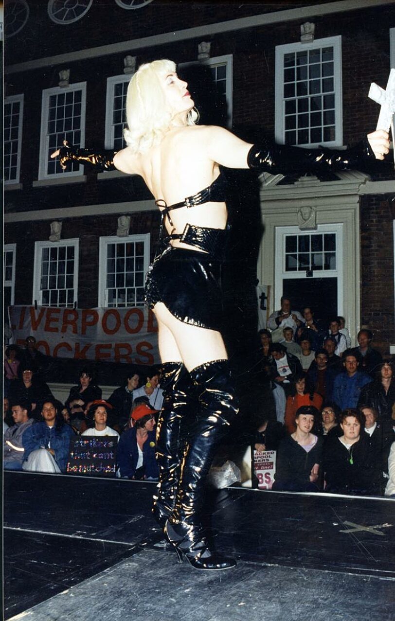 Euro 96 Football Fashion Show in the Bluecoat courtyard