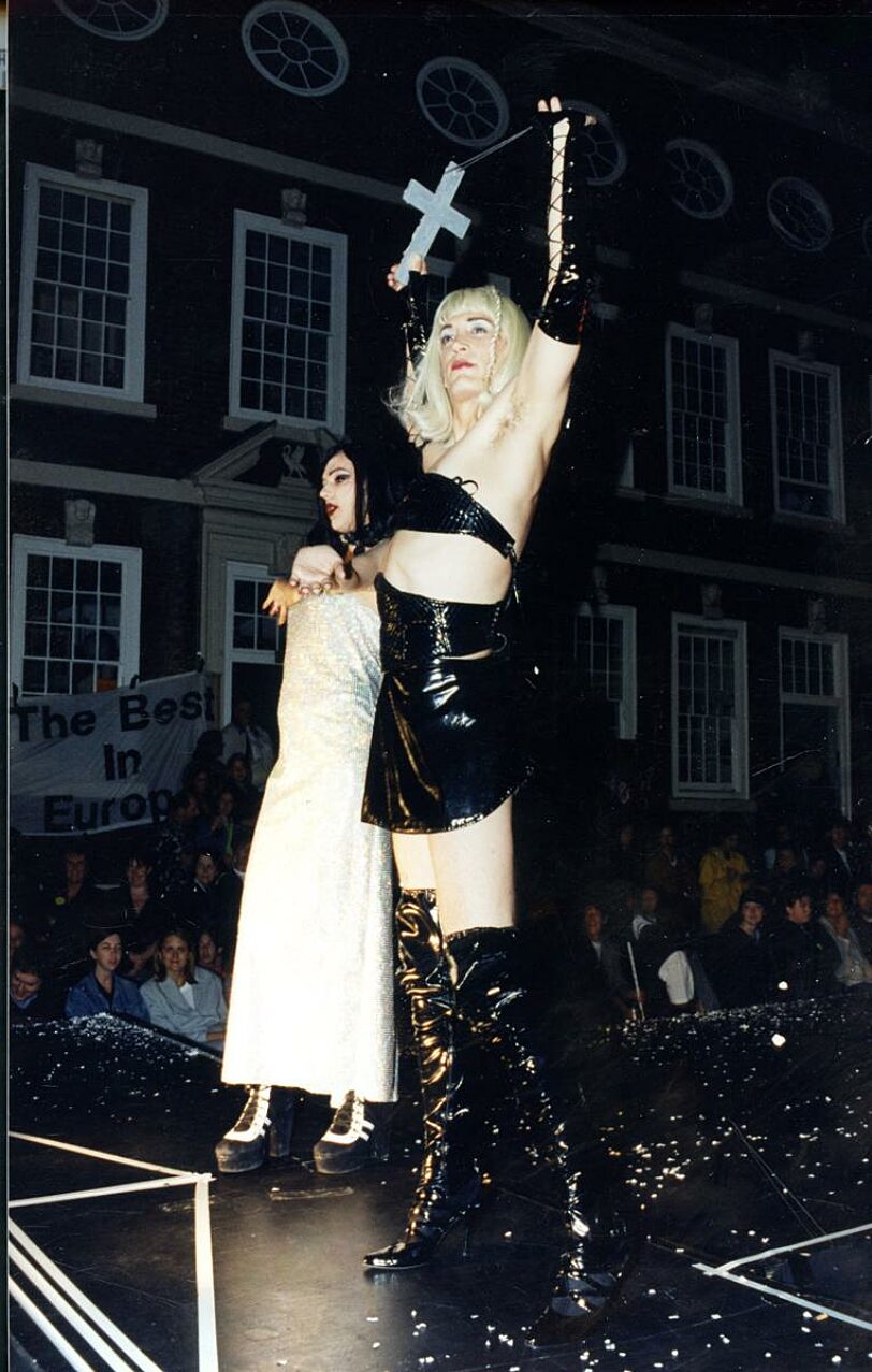 Euro 96 Football Fashion Show in the Bluecoat courtyard