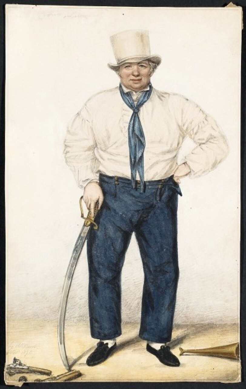 Albin Roberts Burt (1783-1842), painting of Captain Hugh Crow (1765-1829)