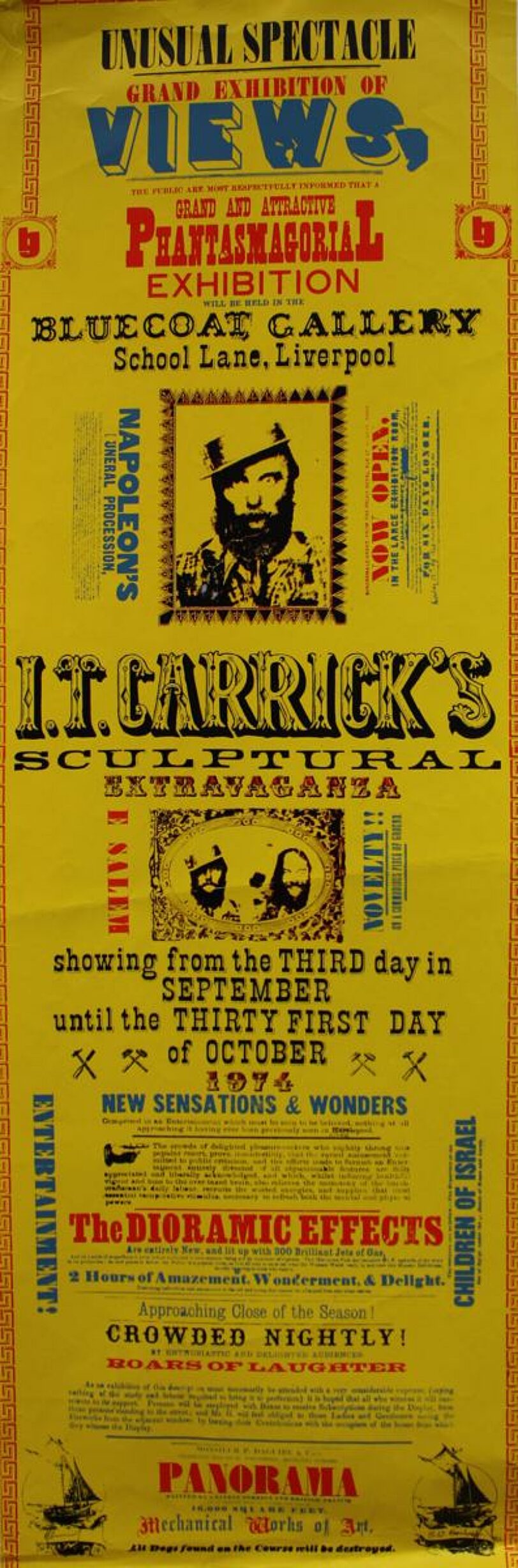 Poster for Ian Carrick's Scuptural Extravaganza exhibition