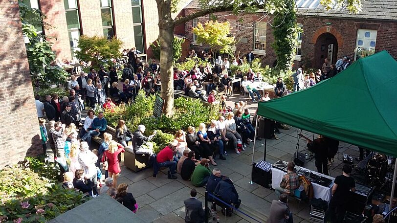 Above the Beaten Track in the Bluecoat garden