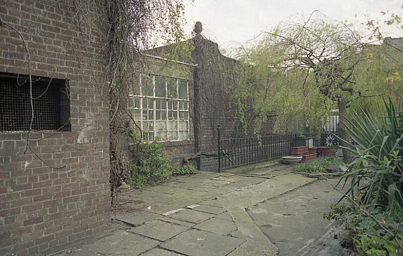 Artist's studio overlooking the Bluecoat garden