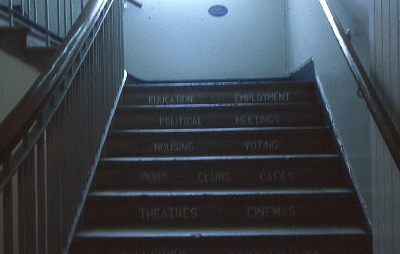 On The Map Installation Bluecoat stairs, Ann Whitehurst