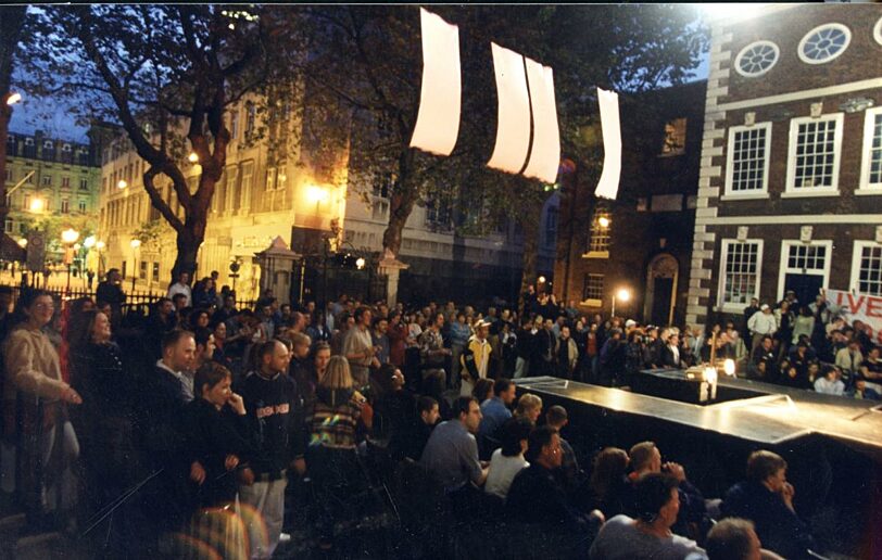 Euro 96 Football Fashion Show in the Bluecoat courtyard