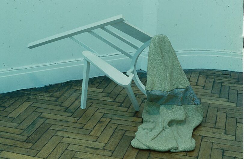 Bluecoat Summer Sculpture exhibition: Stonemason's Coat by David Brodie.