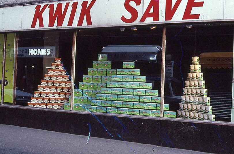 A Pool of Signs Part 1 Homes offsite shop window installation School Lane, John Dilnot