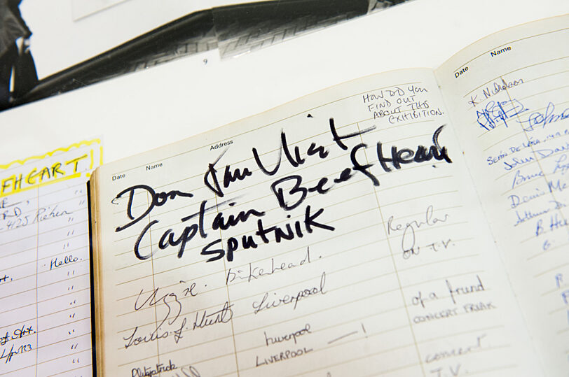 Captain Beefheart exhibition visitors' book