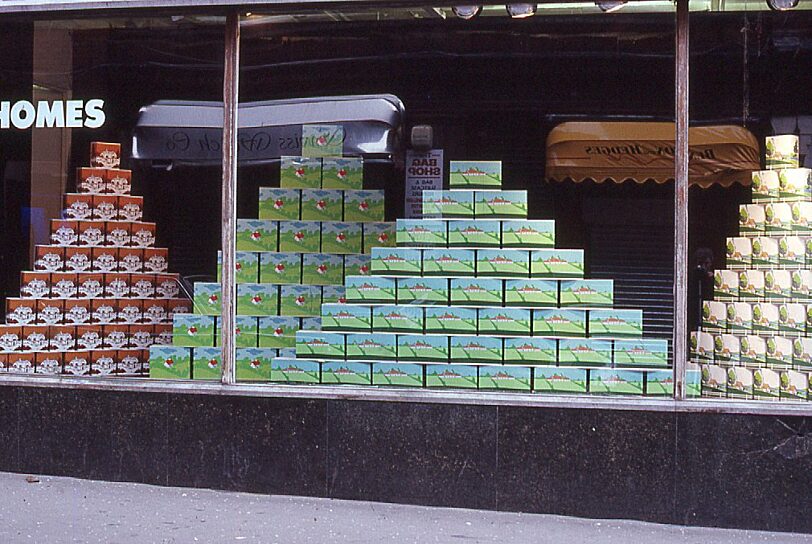 A Pool of Signs Part 1 Homes offsite shop window installation School Lane, John Dilnot