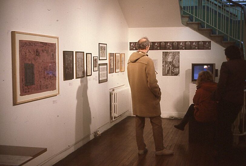 A Table for Four Installation view of prints, Tehmina Shah