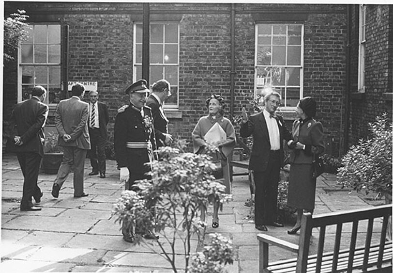 Princess Margaret visiting Bluecoat