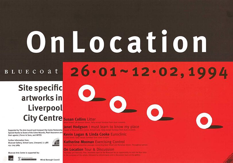 Poster for On Location: Site specific artworks in Liverpool City Centre