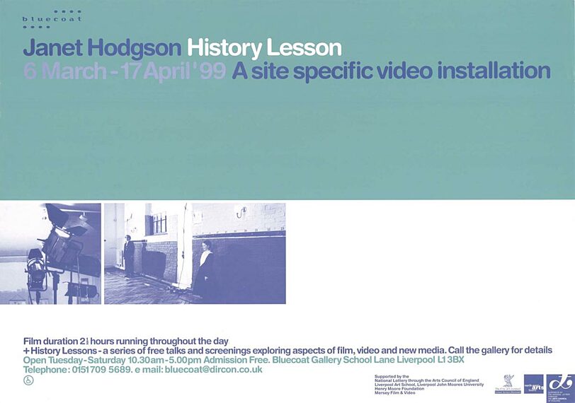Poster for Janet Hodgson: History Lesson exhibition