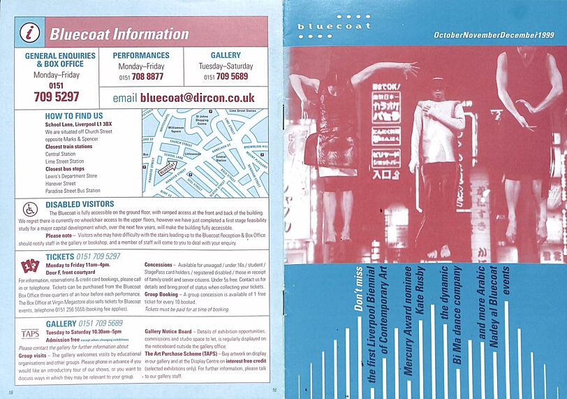 October - December 1999 Events Brochure