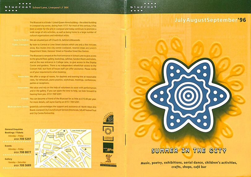 July - September 1996 Events Brochure