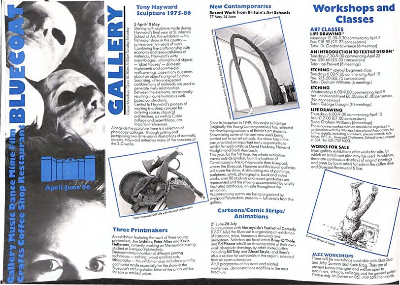 April - June 1986 Events Brochure