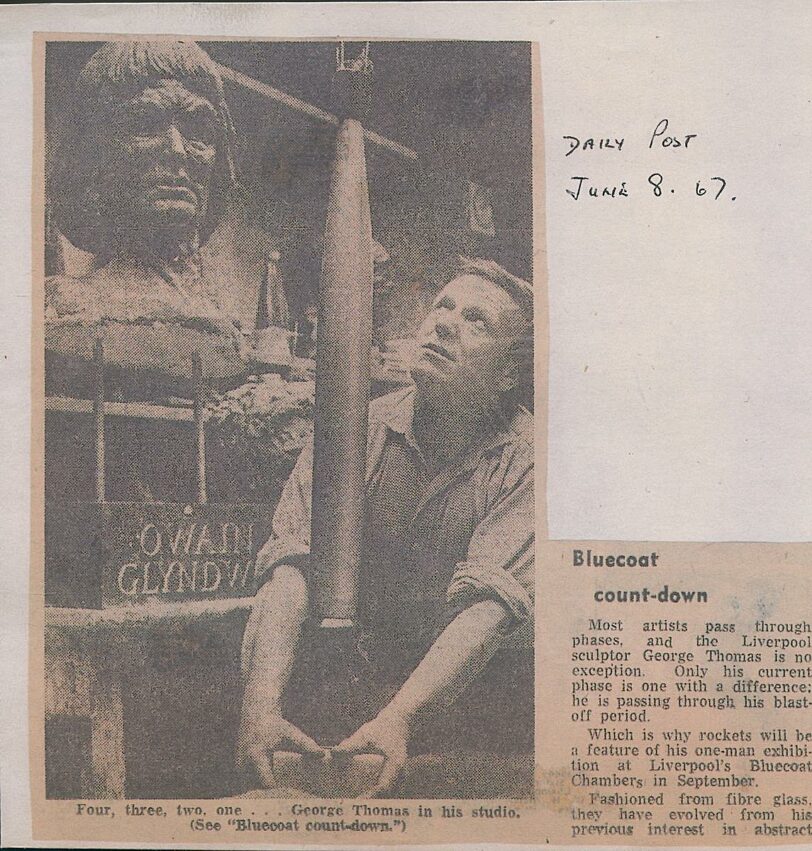 Studio artist George Thomas press cutting