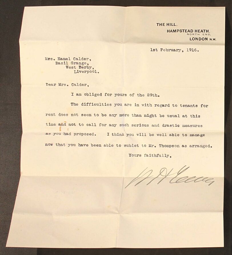 Sandon Studios Society letters